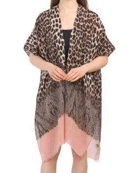 Cheetah Kimono Beach Cover Up