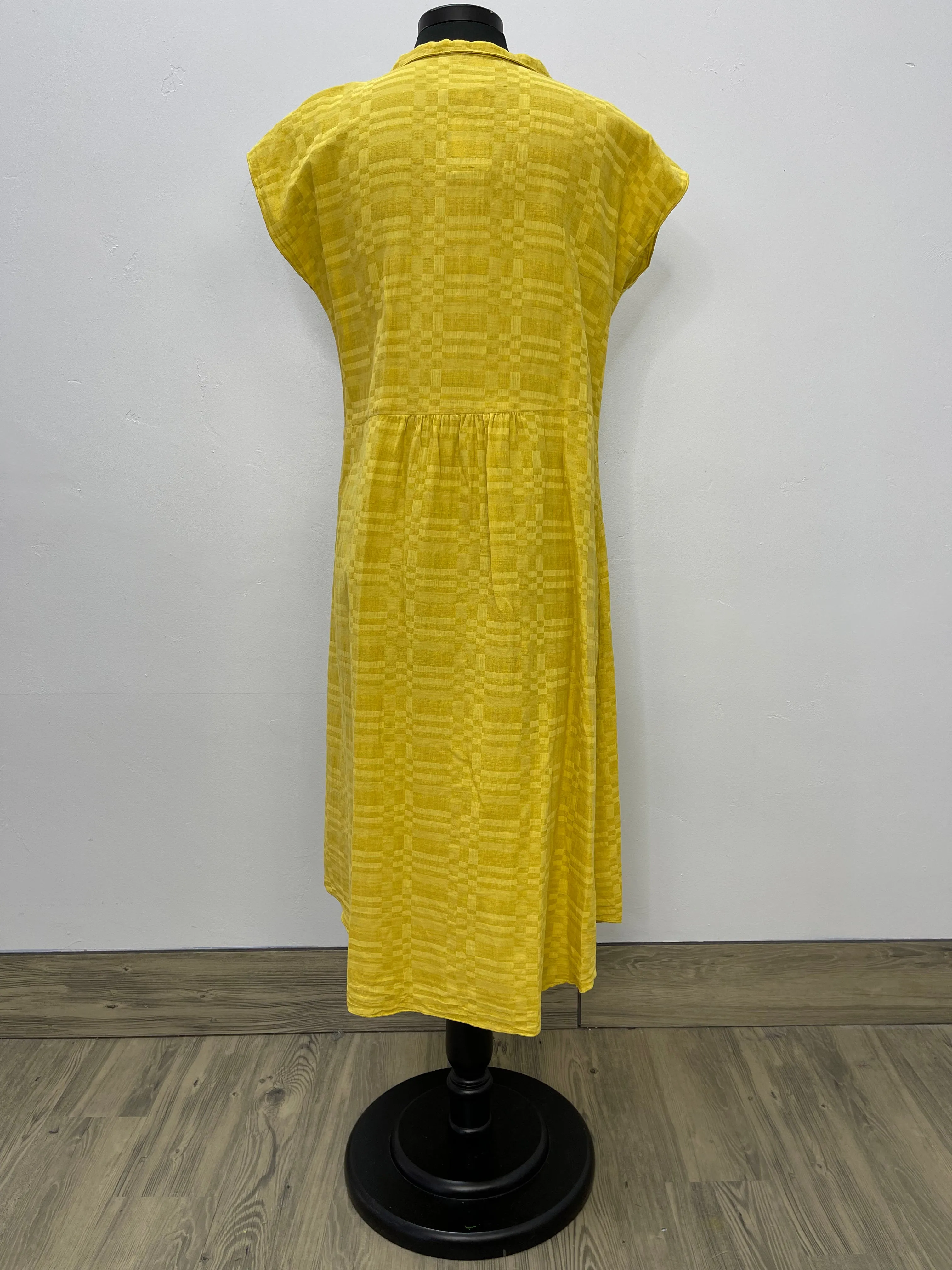 Citrus Jacquard Short Sleeve Shirt Dress