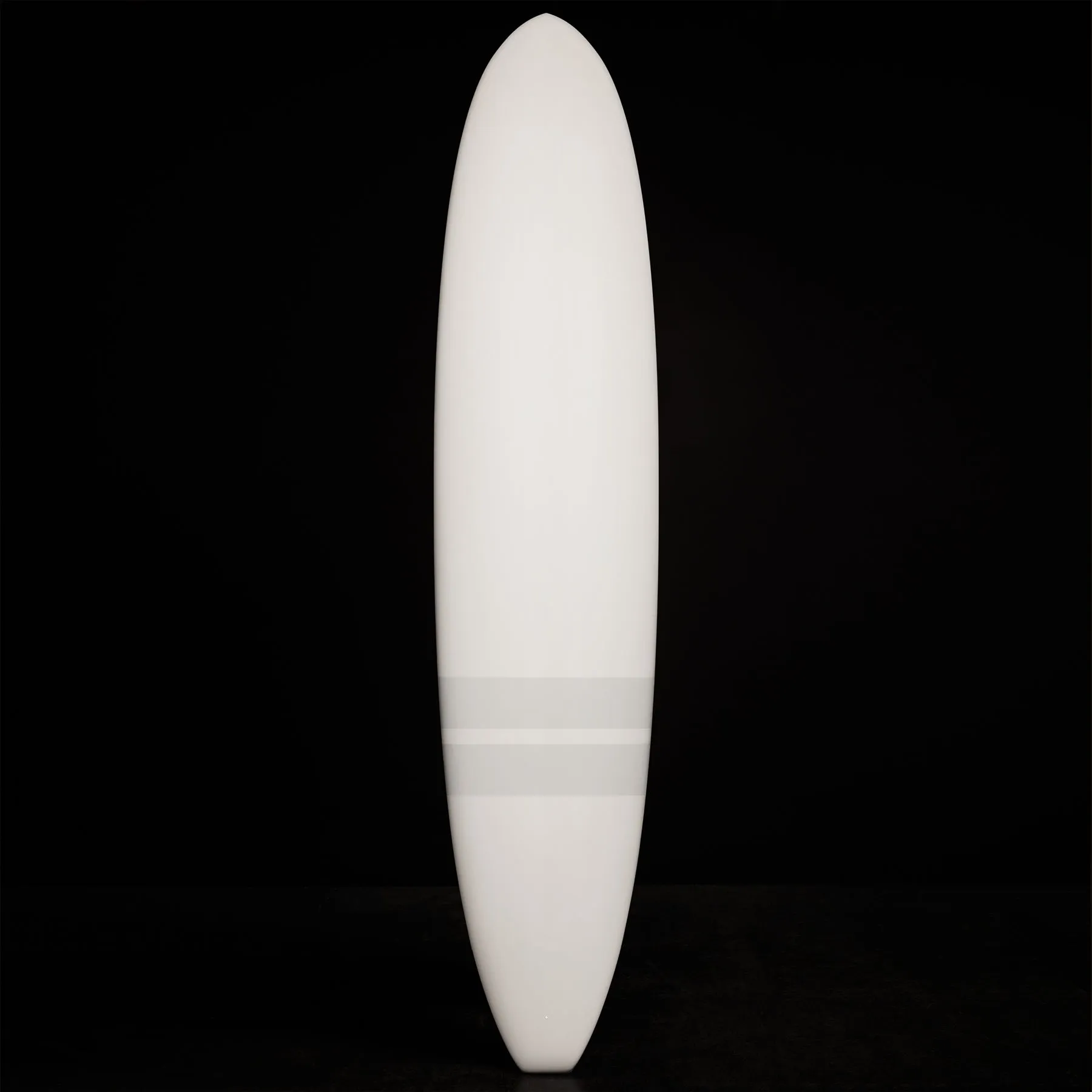 Classic Longboard  7'10" - Matte White & Grey Stripe