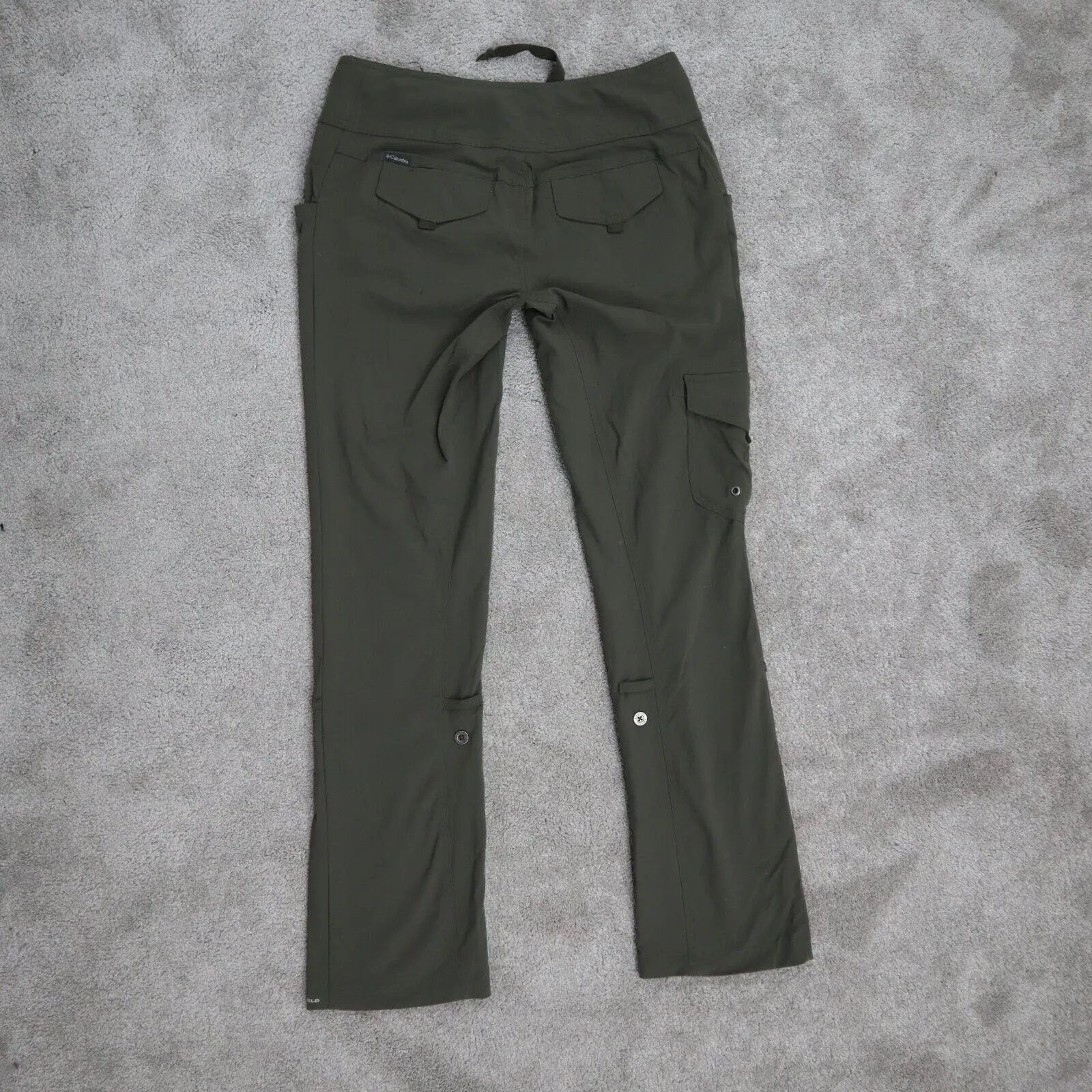 Columbia Womens Cargo Pant City Slickerz II Roll-Up Hiking Olive Size 2 Regular