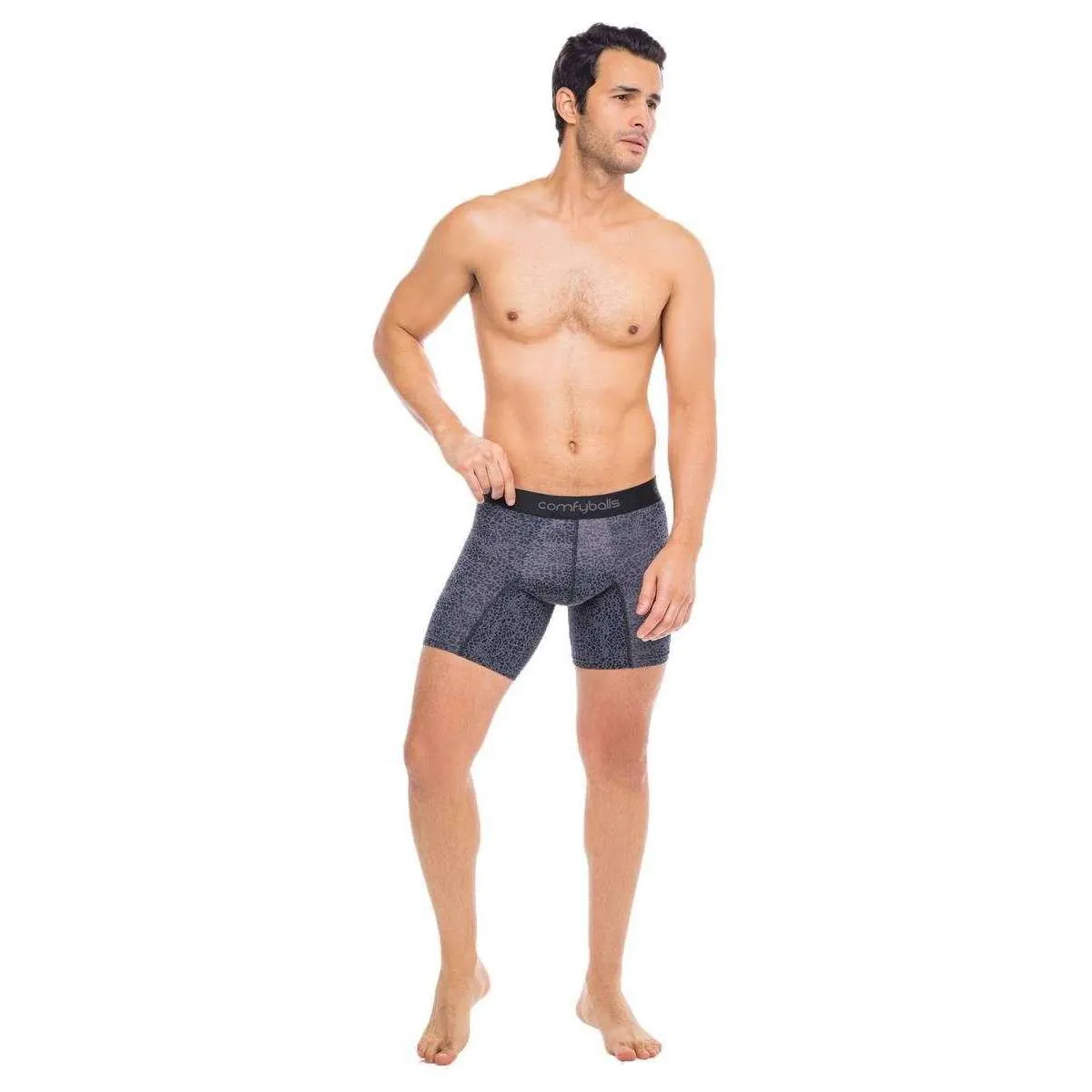 Comfyballs Cotton Long Boxer - Dark Snake Grey