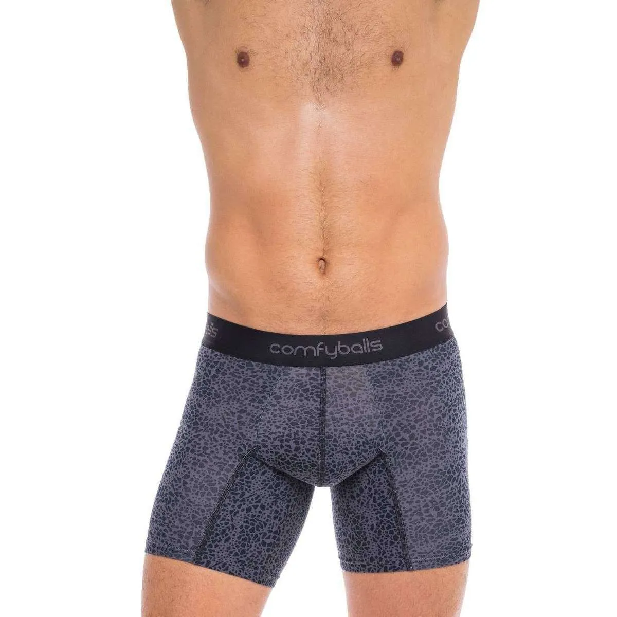 Comfyballs Cotton Long Boxer - Dark Snake Grey