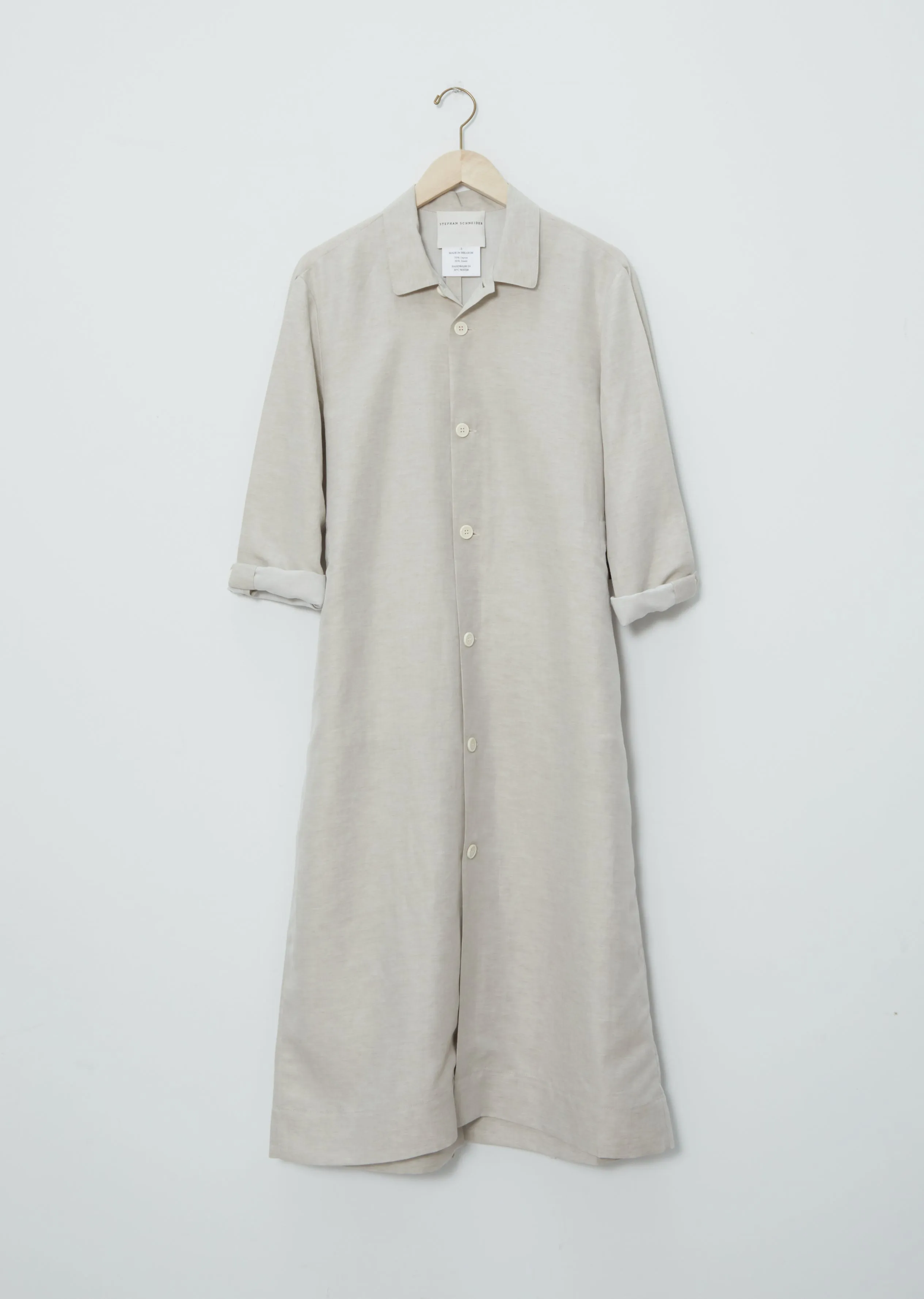 Cotton Grid Lourdes Coat Dress