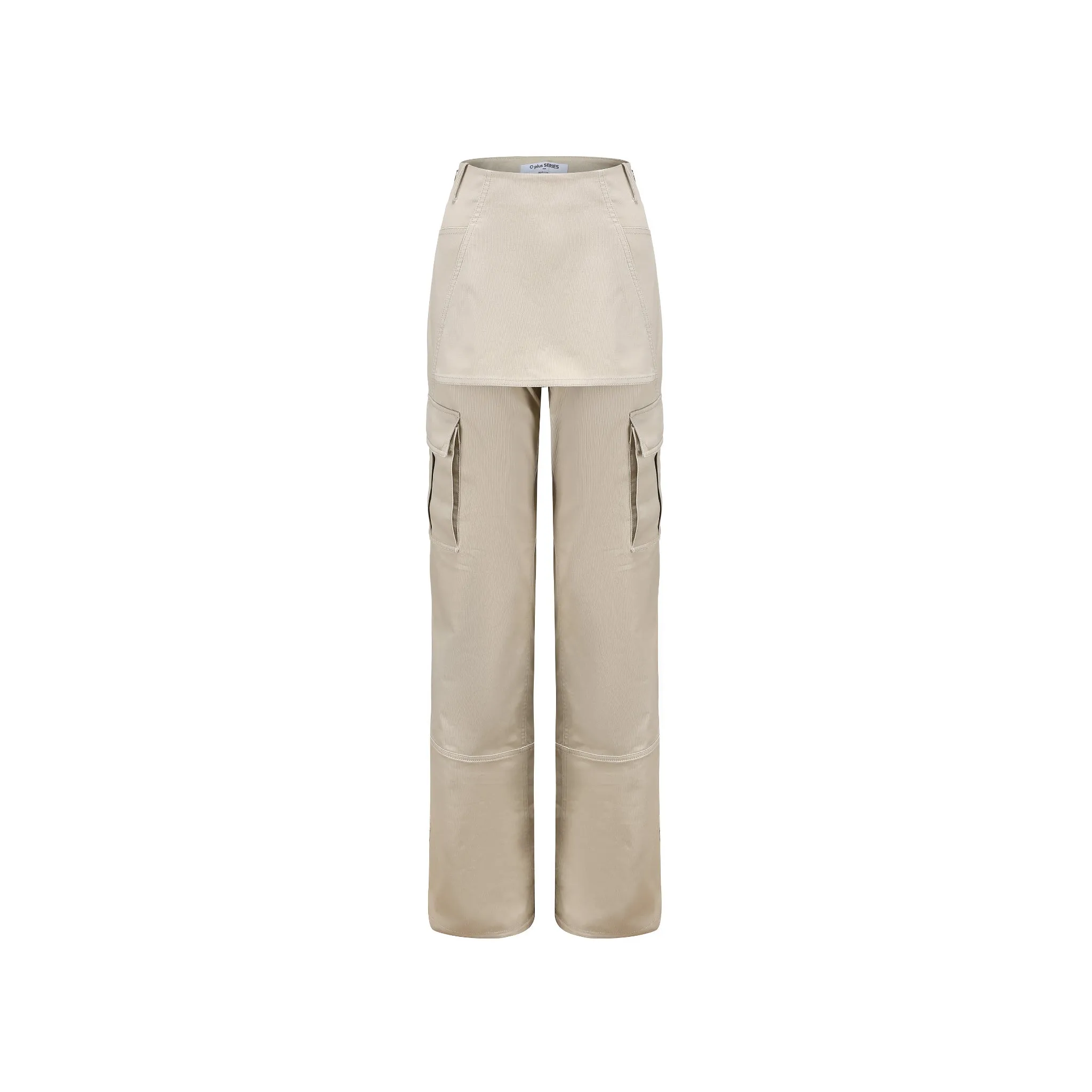 Cream Cargo Skirt Pants