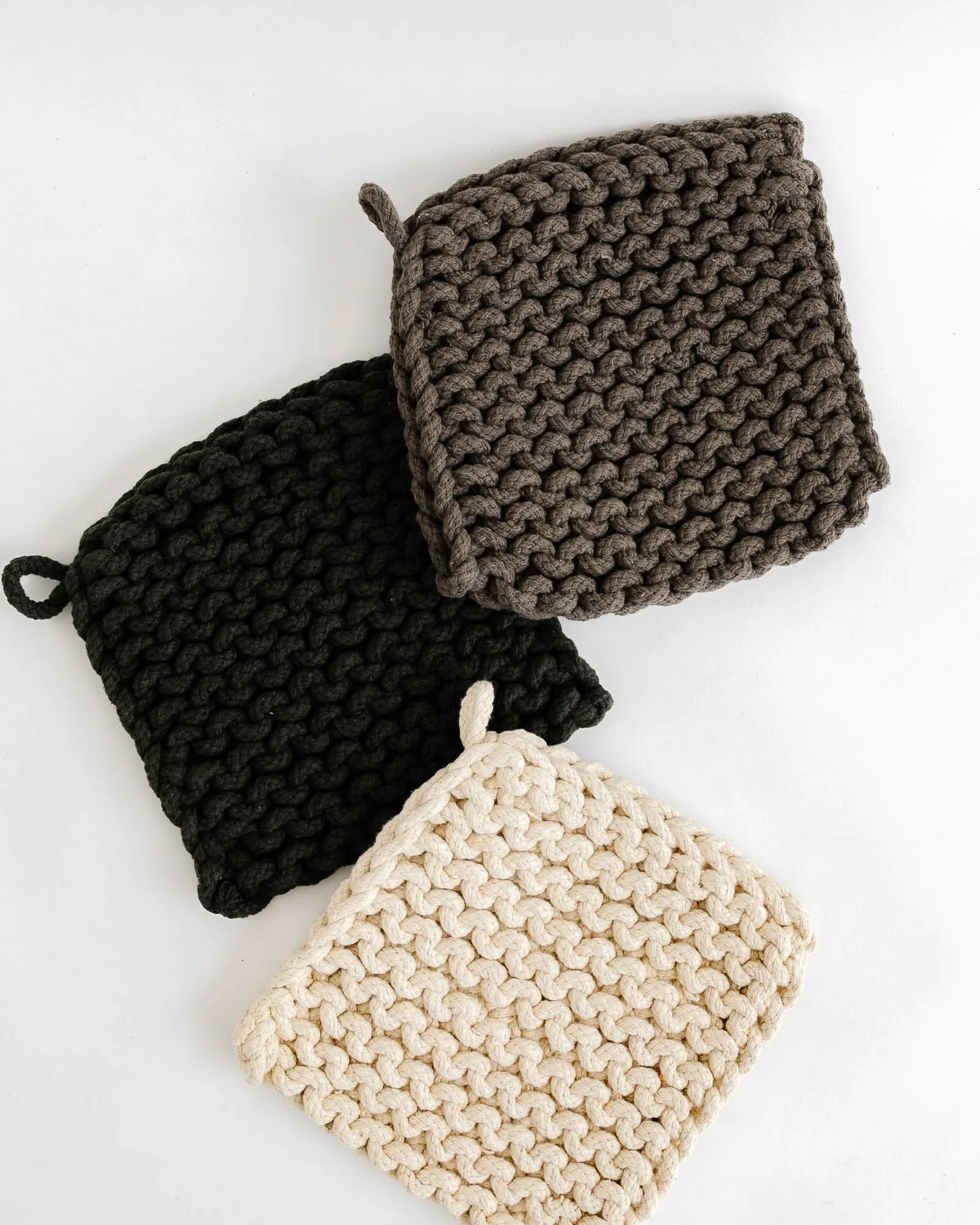 Crocheted Pot Holder- Neutral