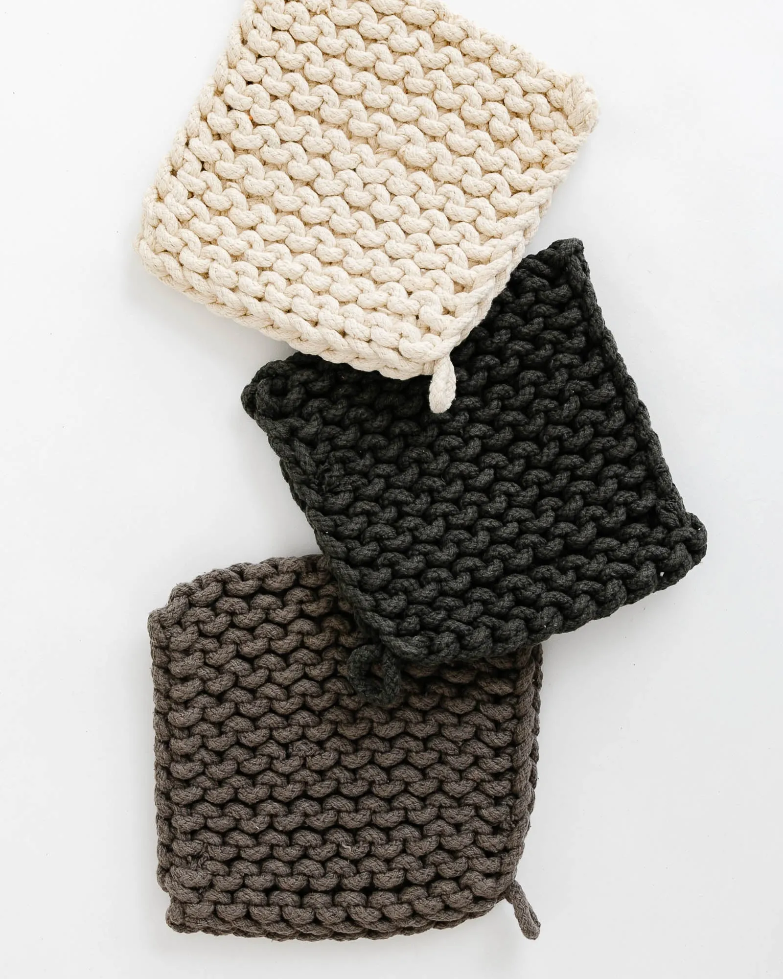 Crocheted Pot Holder- Neutral