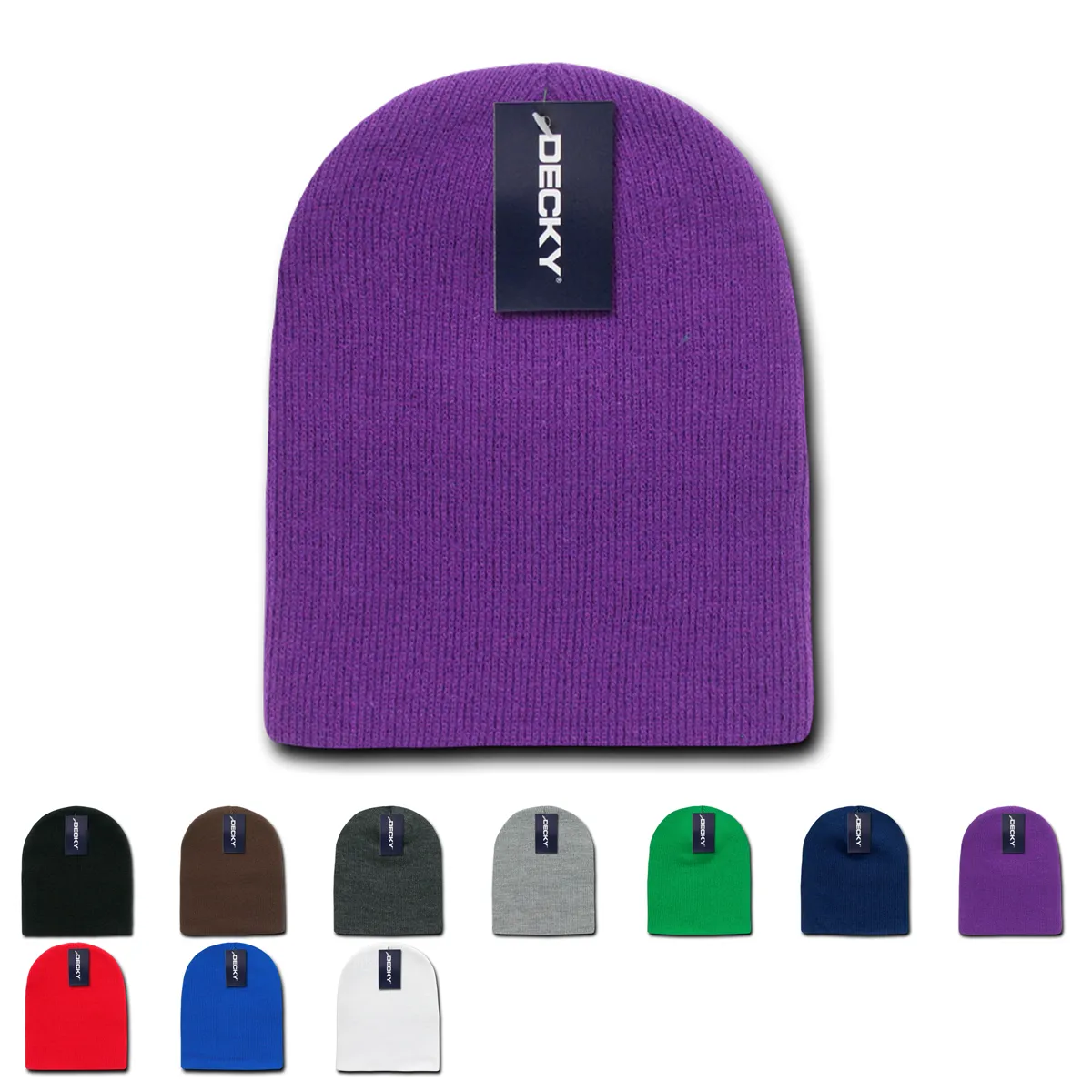 Decky 614 - Acrylic Short Beanie, Knit Cap - CASE Pricing