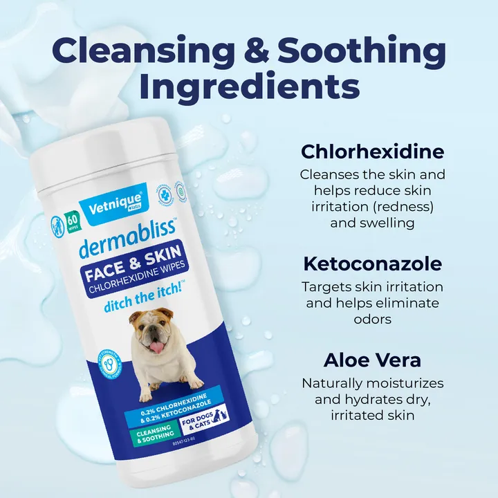 Dermabliss™ Face & Skin Wipes for Dogs