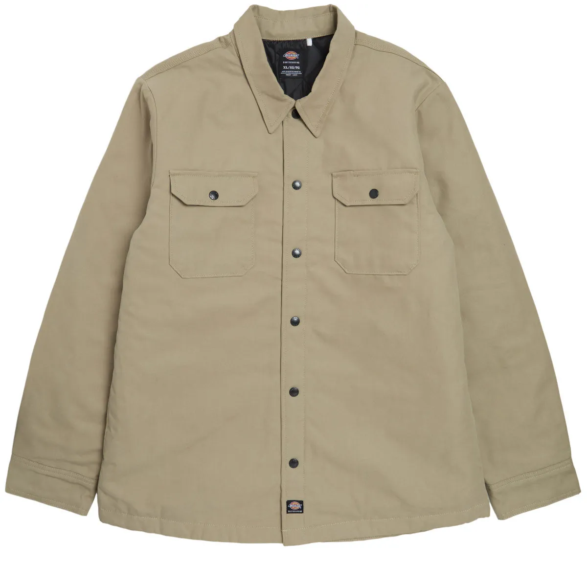 Dickies Lined Duck Snap Heavyweight Shirt Jacket - Khaki