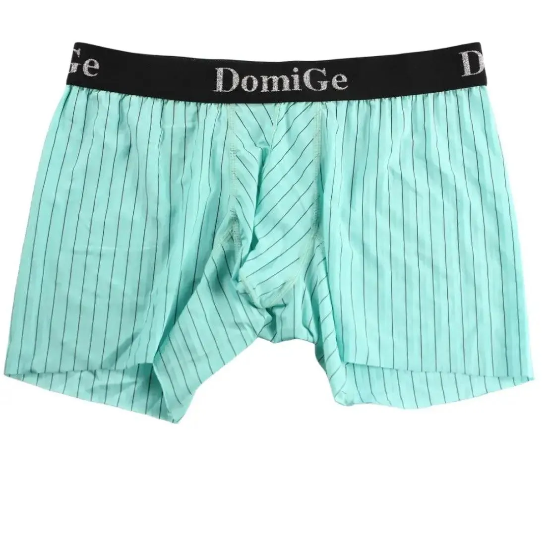 DomiGe Men's Compression Boxers Mid-Rise Striped Boxer Seamless Leg