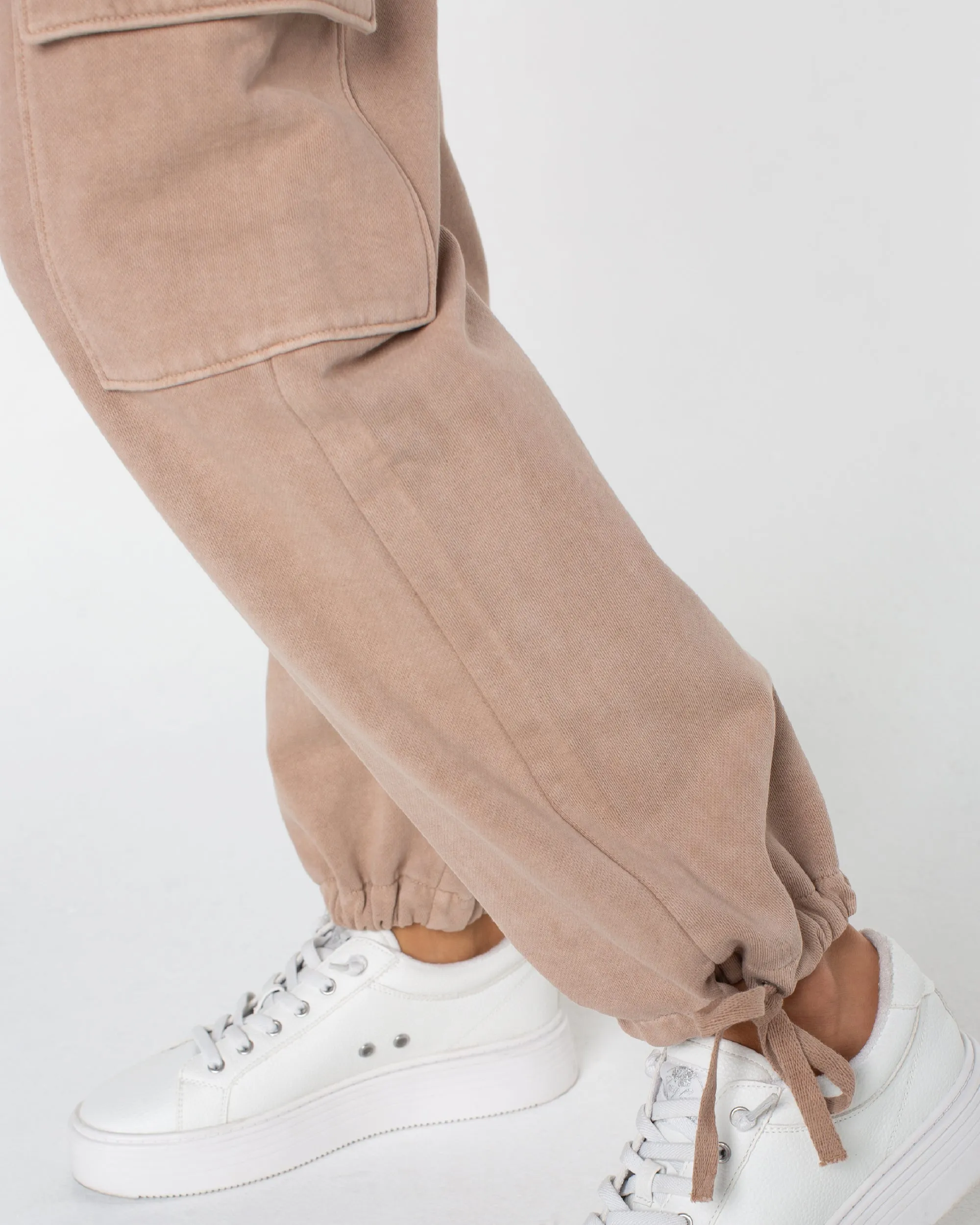 Double Up Cargo Sweatpants - Warm Taupe