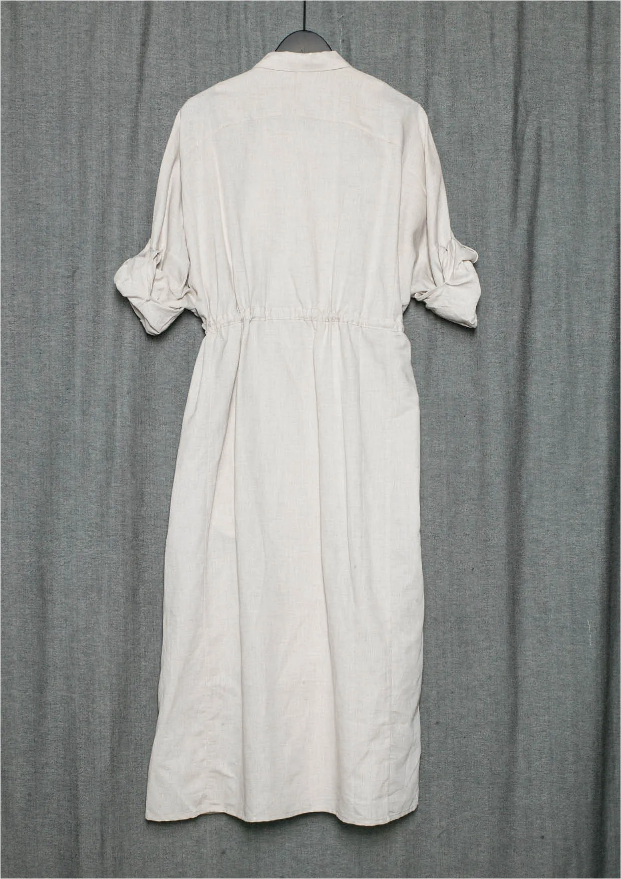 DRESS LONG SUMMER - LINEN natural white