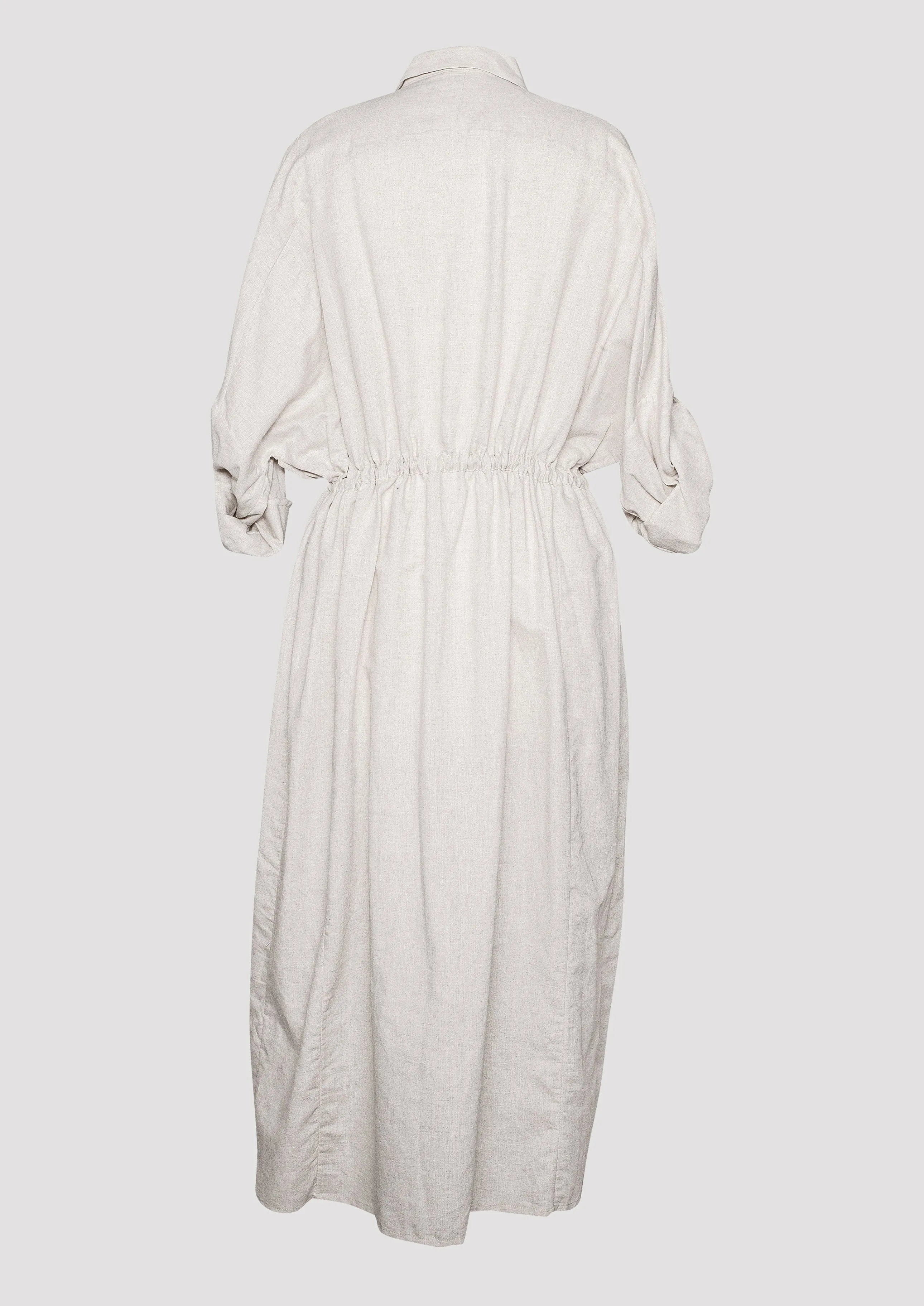 DRESS LONG SUMMER - LINEN natural white