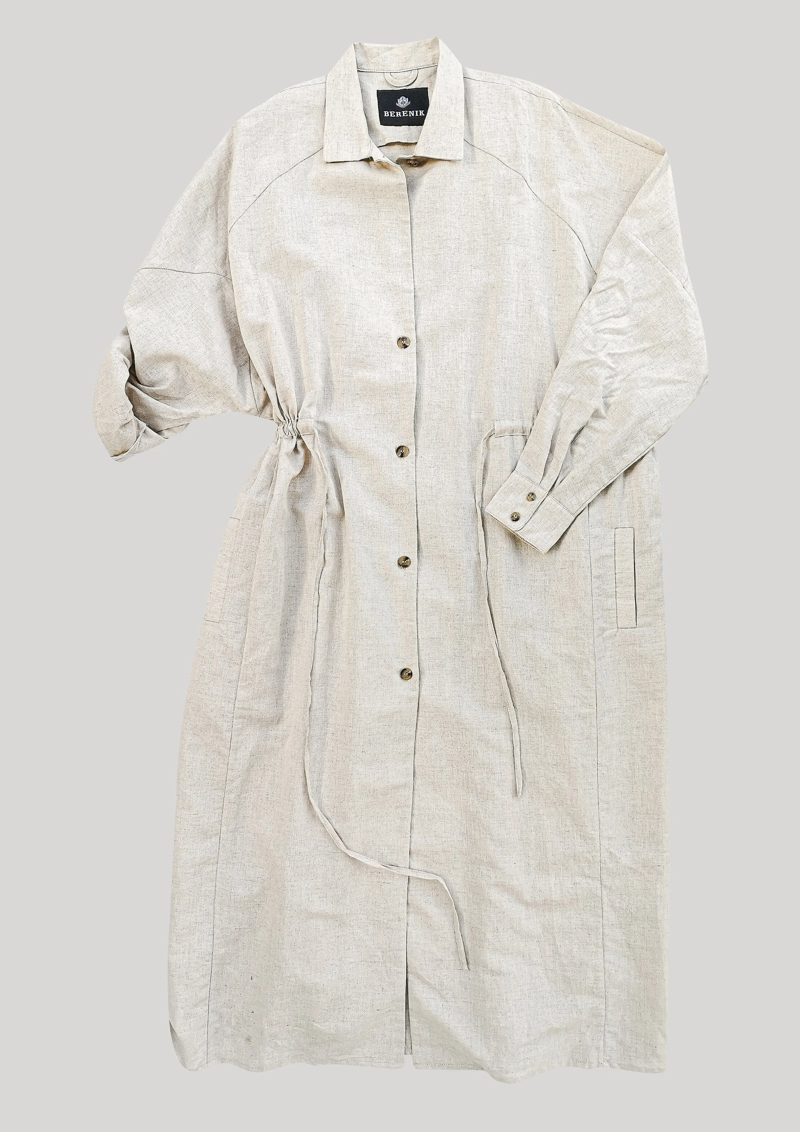 DRESS LONG SUMMER - LINEN natural white