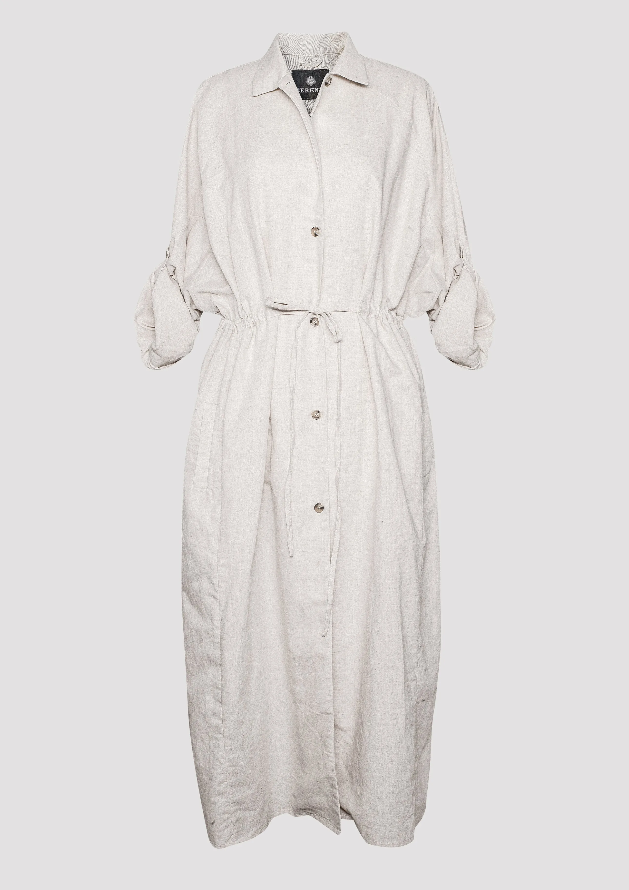 DRESS LONG SUMMER - LINEN natural white