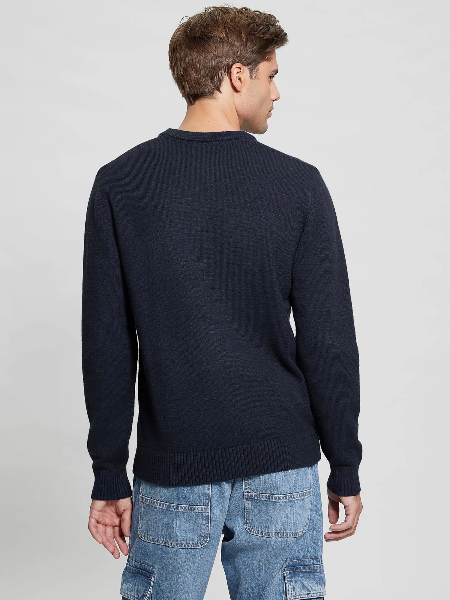 Eco Navy Teddy Long Sleeve Jumper