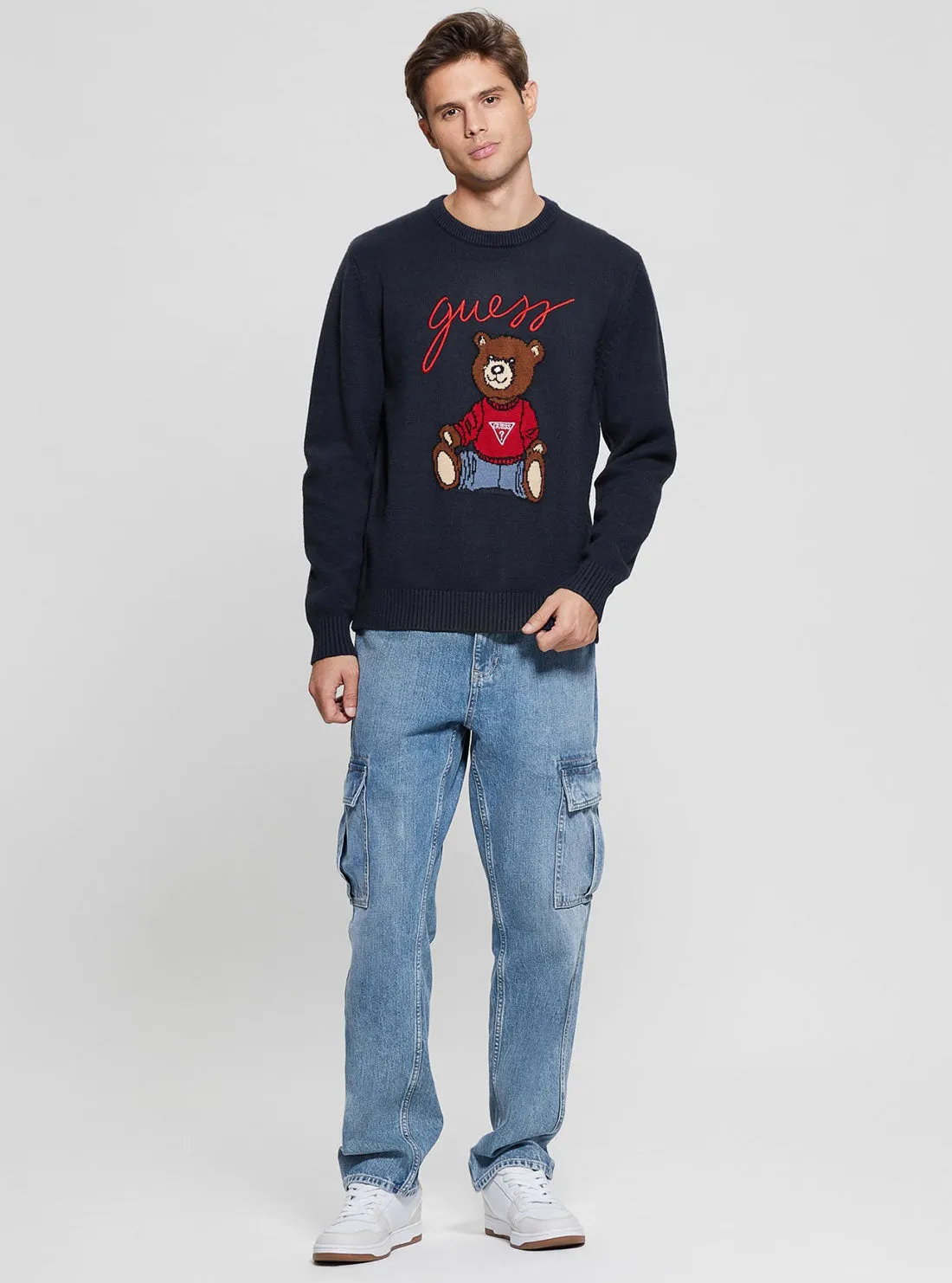 Eco Navy Teddy Long Sleeve Jumper