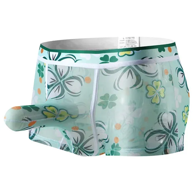 Elephant Nose Design Floral Print Boxer