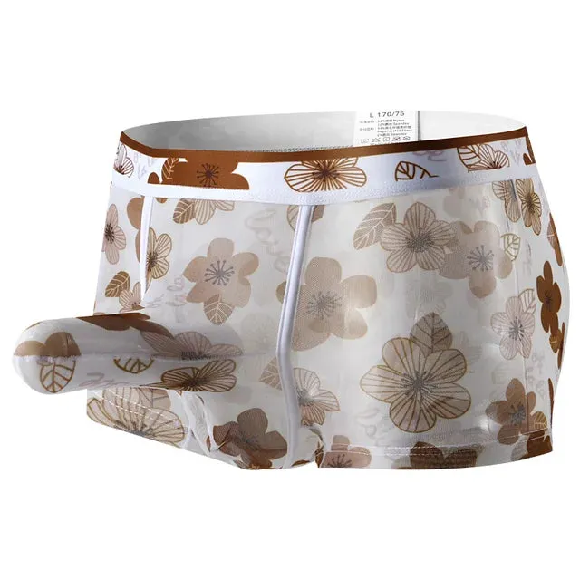 Elephant Nose Design Floral Print Boxer