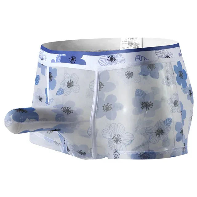 Elephant Nose Design Floral Print Boxer