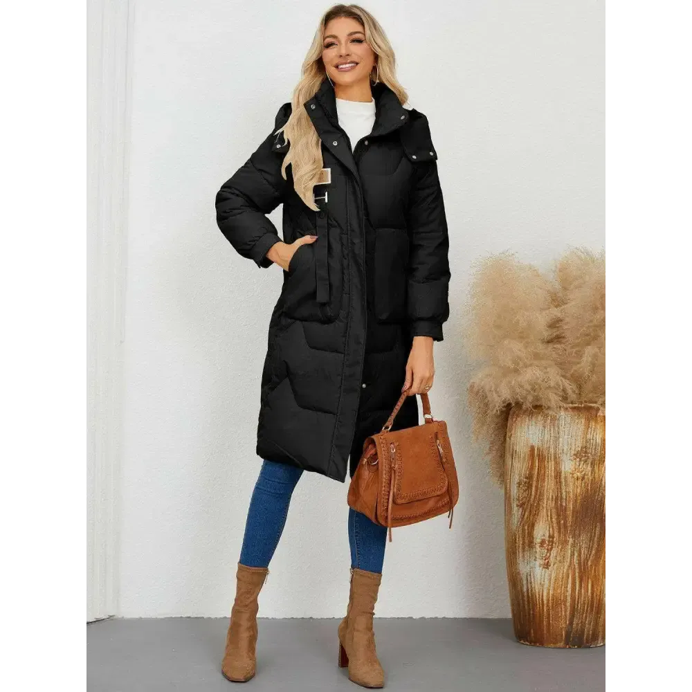 Elevate Your Wardrobe with the Long Sleeve Longline Hooded Coat