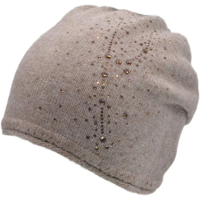 Embellished Cashmere Blend Beanie