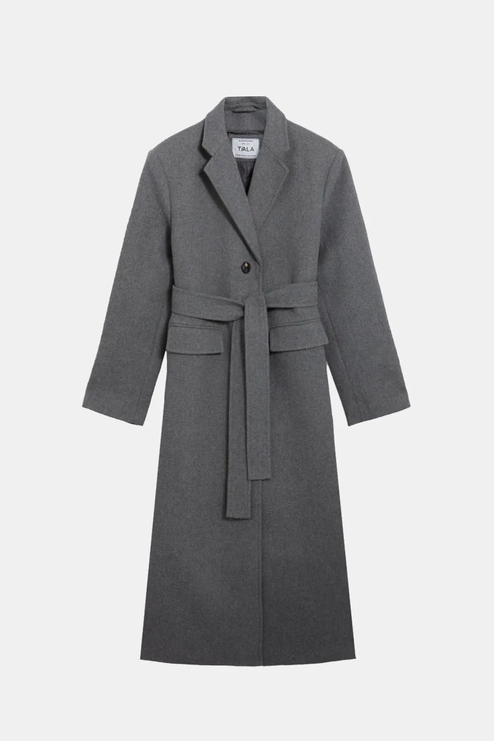 EVERYDAY SINGLE-BREASTED MULTIWAY STRUCTURED OVERCOAT - MID GREY MARL