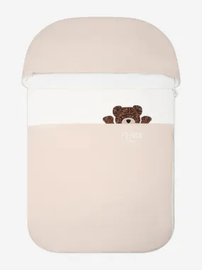 Fendi Baby Bear Logo Nest in Beige