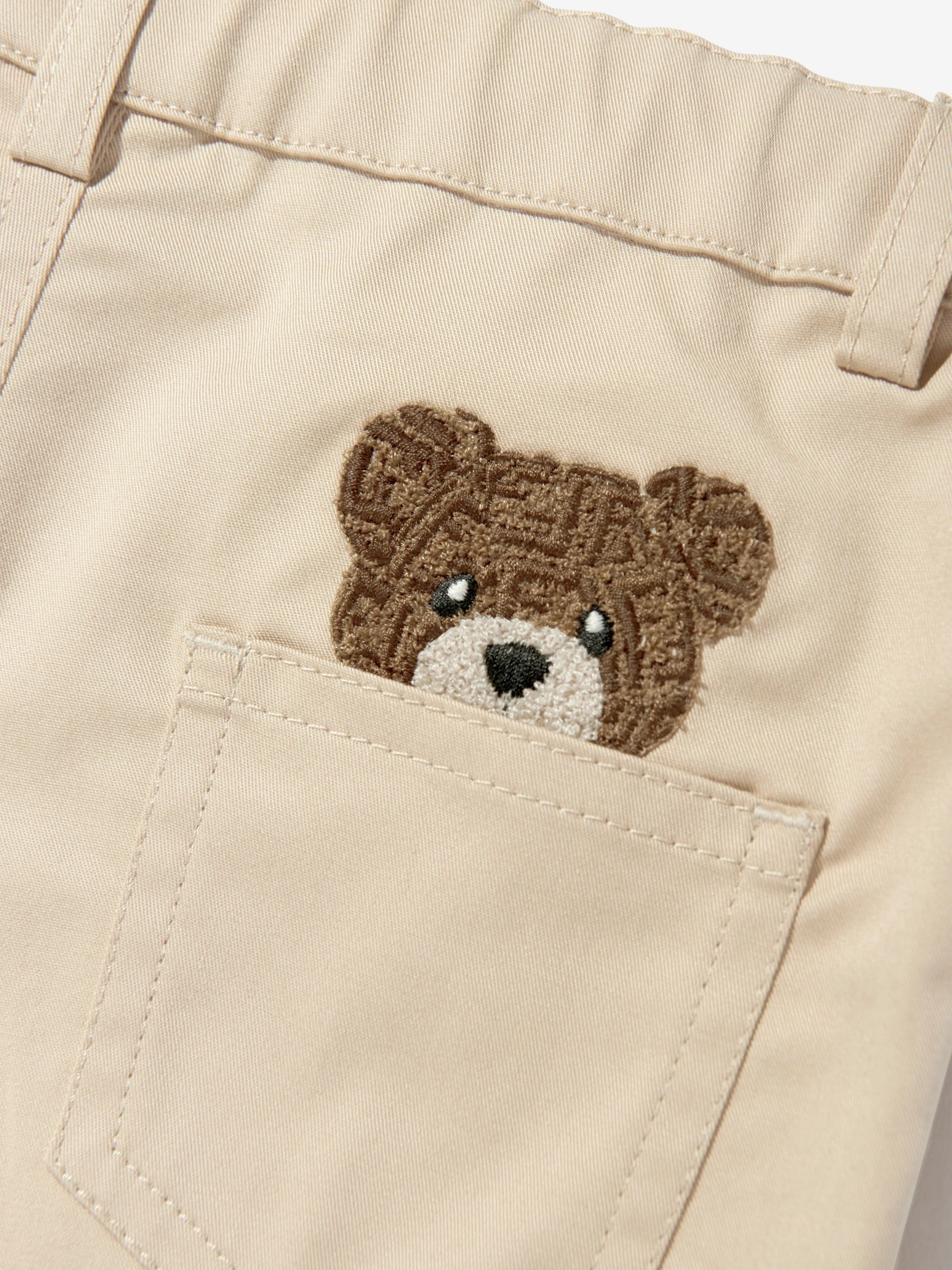 Fendi Baby Boys Gabardine Shorts in Beige