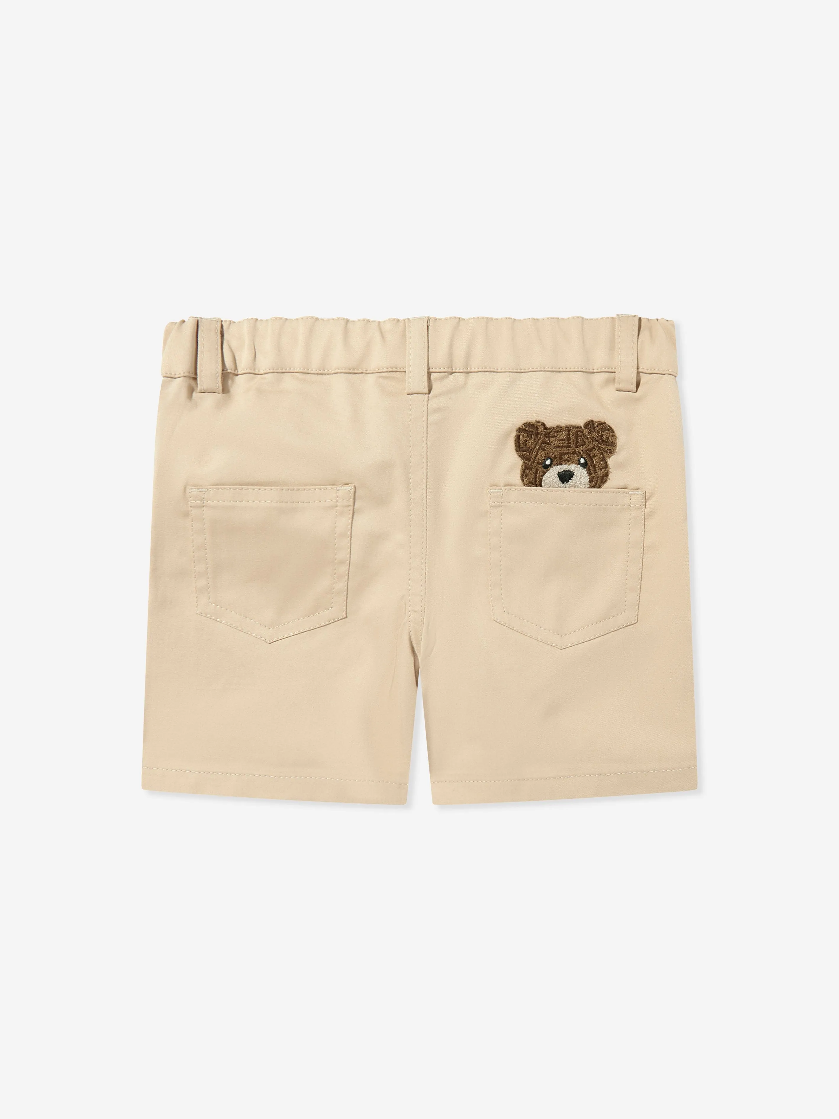 Fendi Baby Boys Gabardine Shorts in Beige