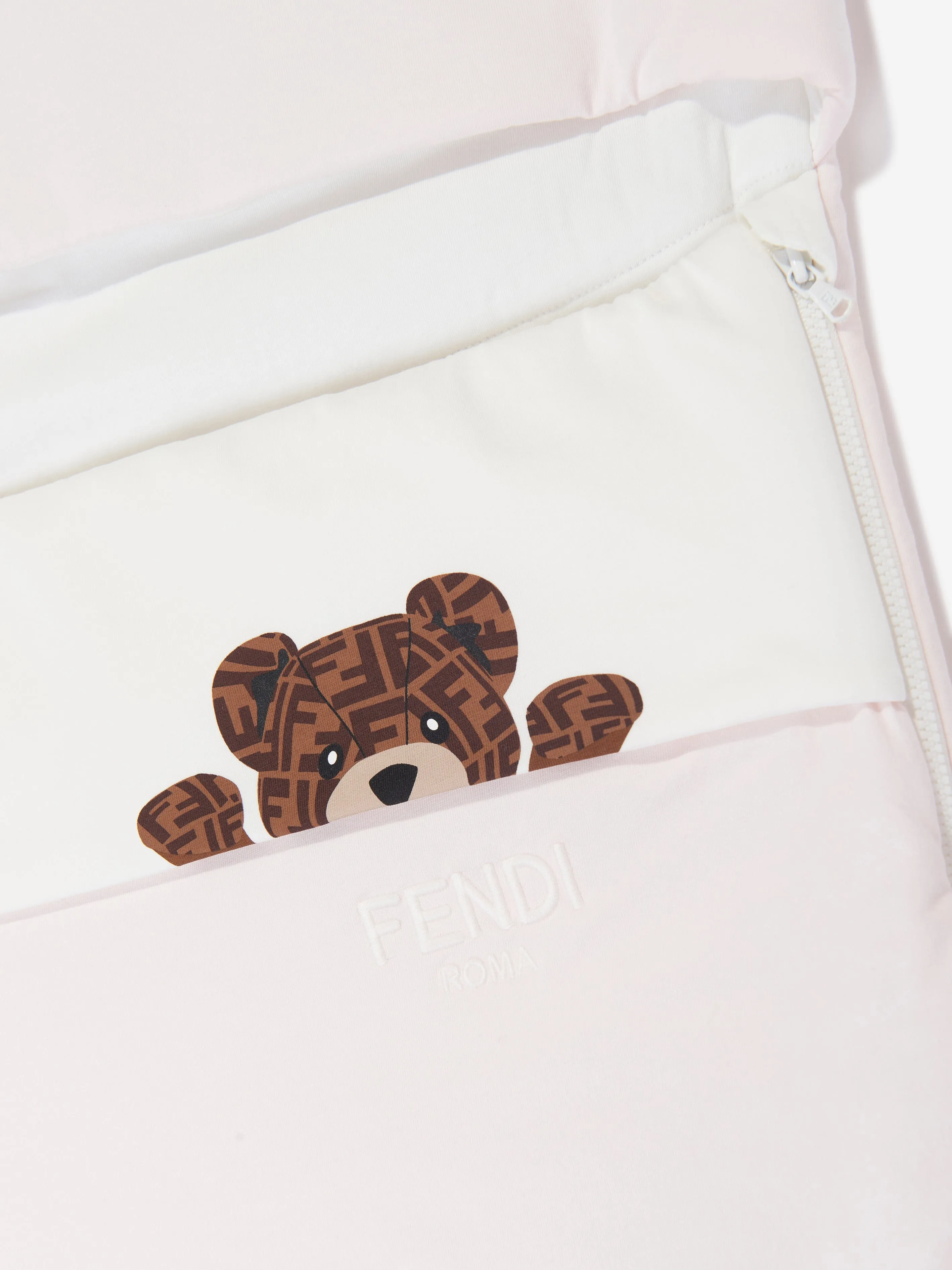 Fendi Baby Girls Bear Logo Nest in Pink