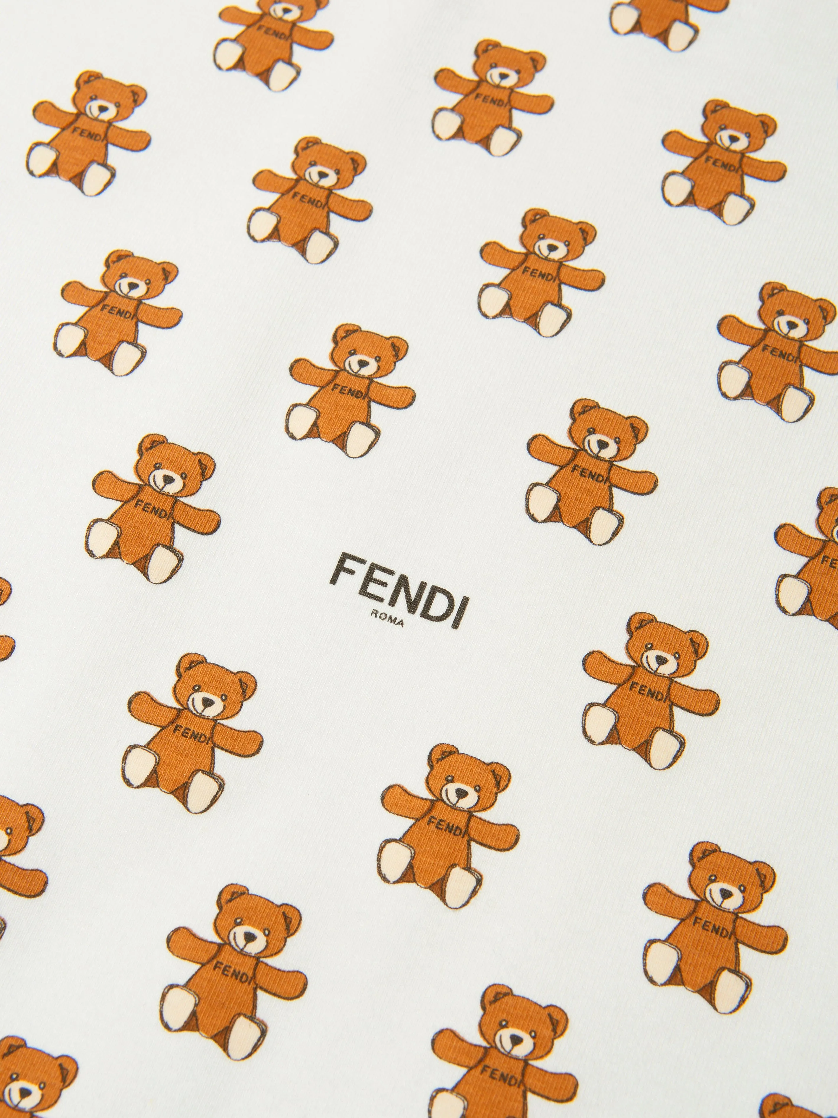 Fendi Baby Unisex Cotton Teddy Bear Blanket