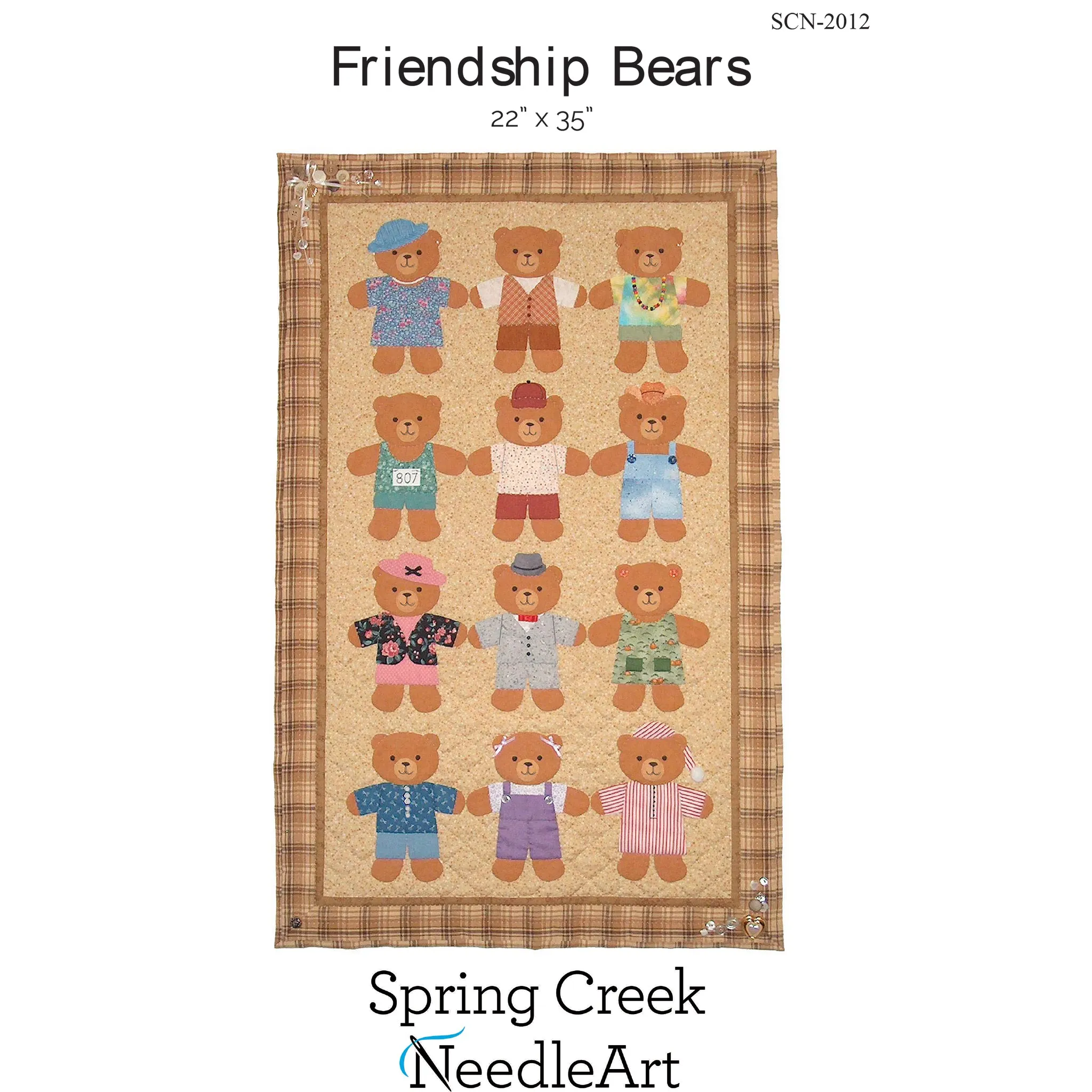 Friendship Bears Quilt Pattern SCN-2012 - Paper Pattern