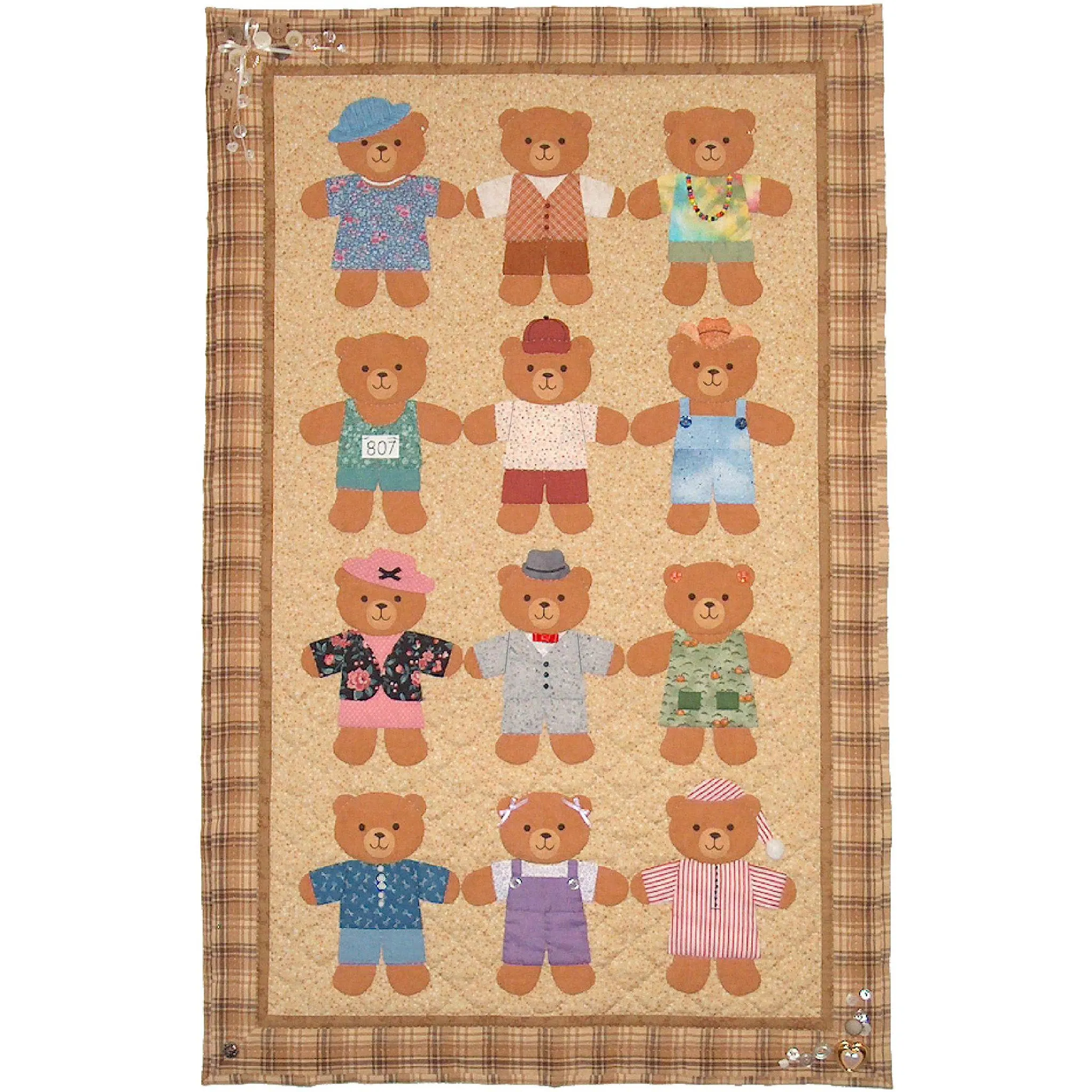 Friendship Bears Quilt Pattern SCN-2012 - Paper Pattern