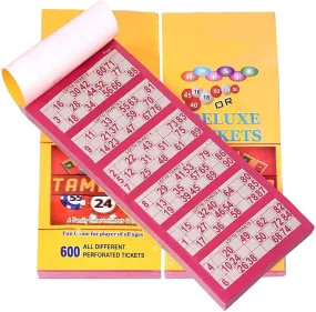 Funny Teddy Tambola Tickets - 1200 Tickets (2 Book) | Each Book Contains 600 Tickets | Bingo Game Tickets | Paper Tickets