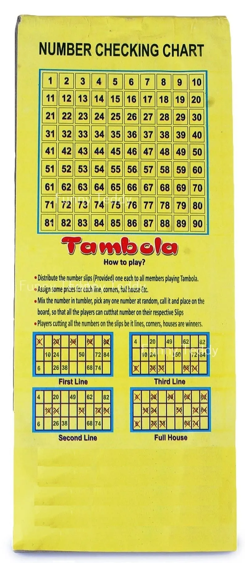 Funny Teddy Tambola Tickets - 600 Tickets (1 Book) | Each Book Contains 600 Tickets | Bingo Game Tickets | Paper Tickets