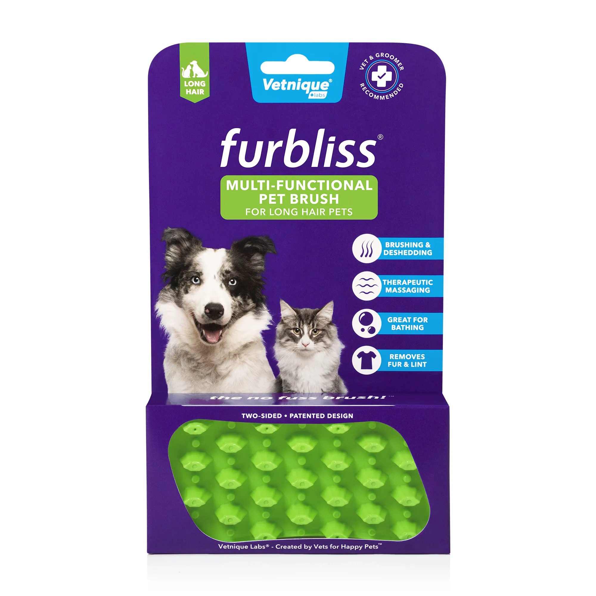 Furbliss® - Green Brush for Pets with Long Hair-