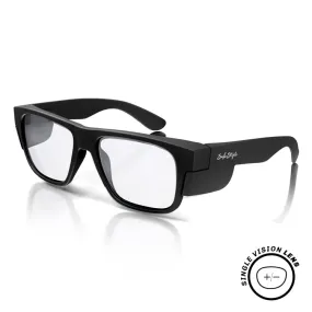 Fusions Matte Black Prescription Safety Glasses