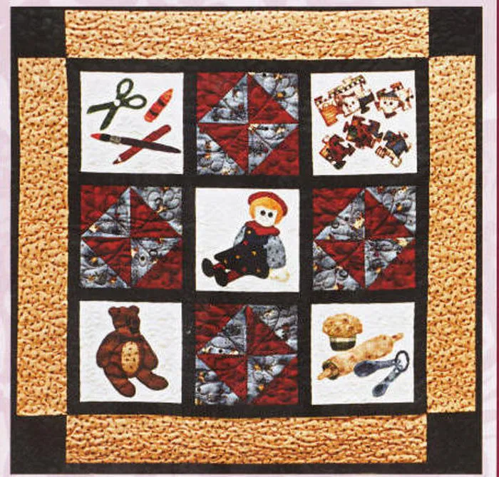 Games Little Girls Play Quilt FRD-1103e - Downloadable Pattern