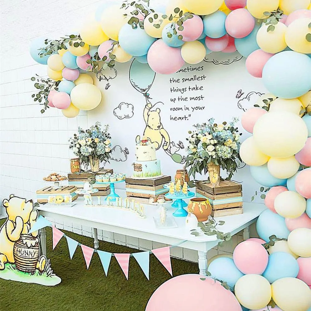 Gender Reveal Classic Pooh Balloon Arch - Balloon Garland Kit