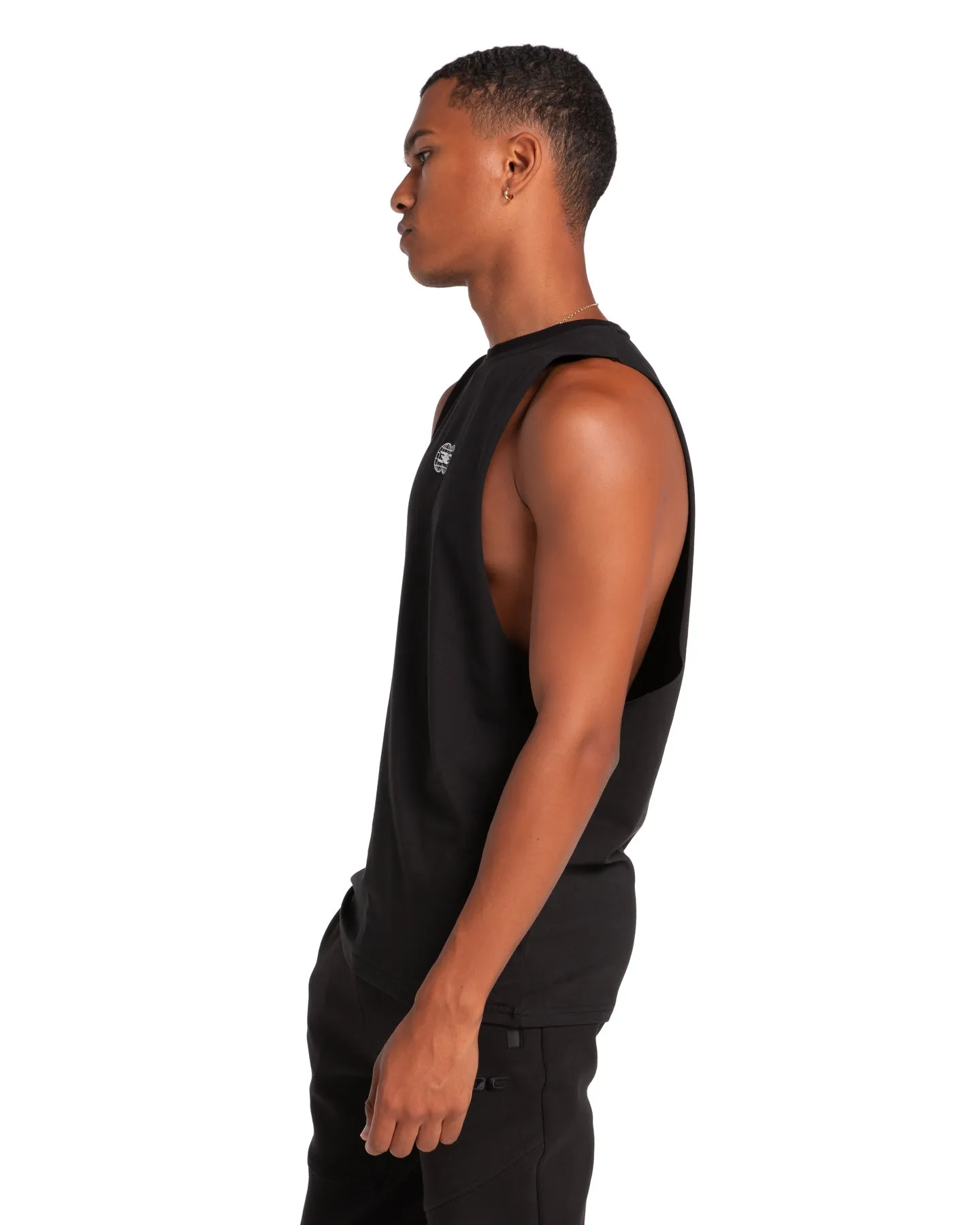 Global Athletics Drop Tank - Black