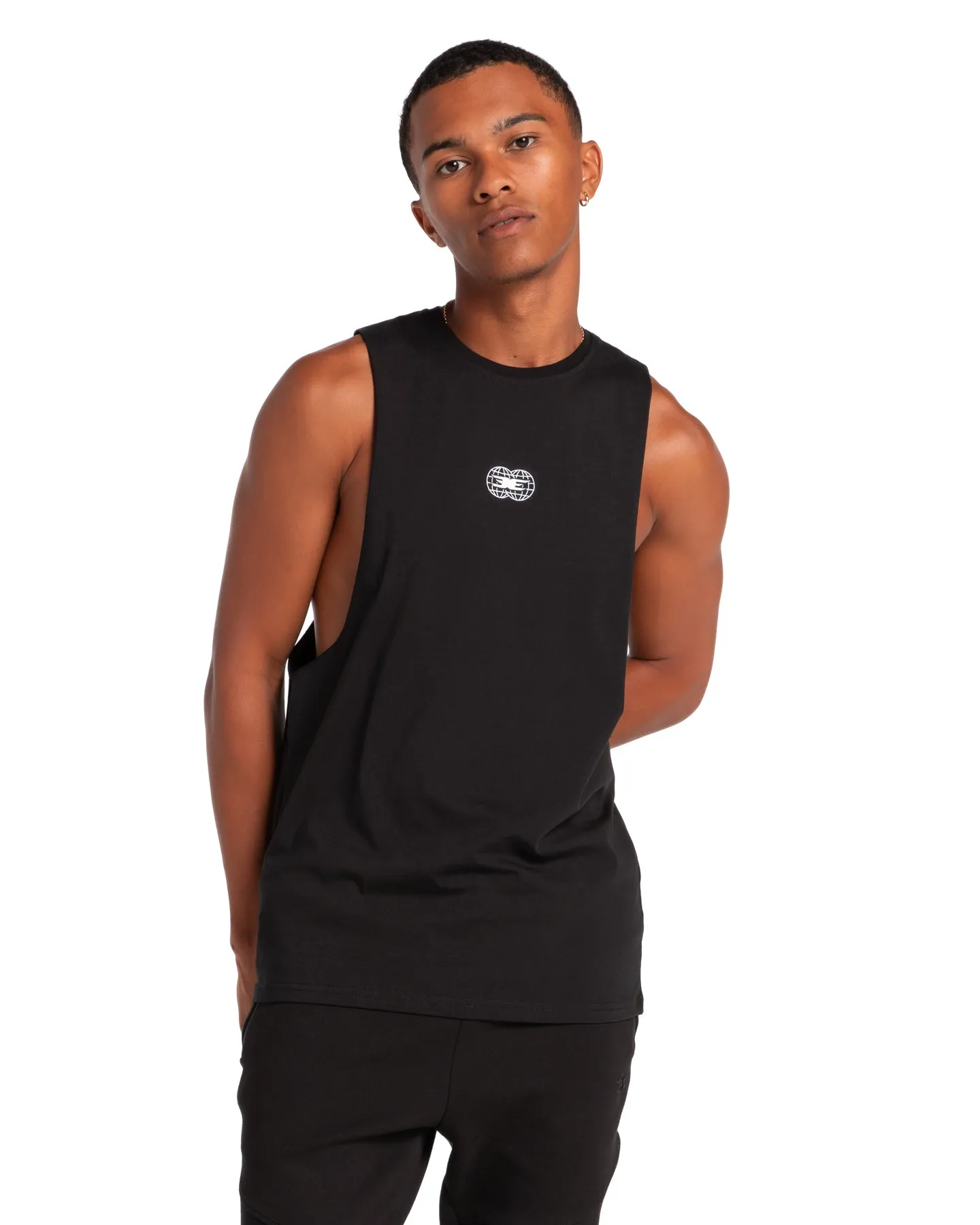 Global Athletics Drop Tank - Black