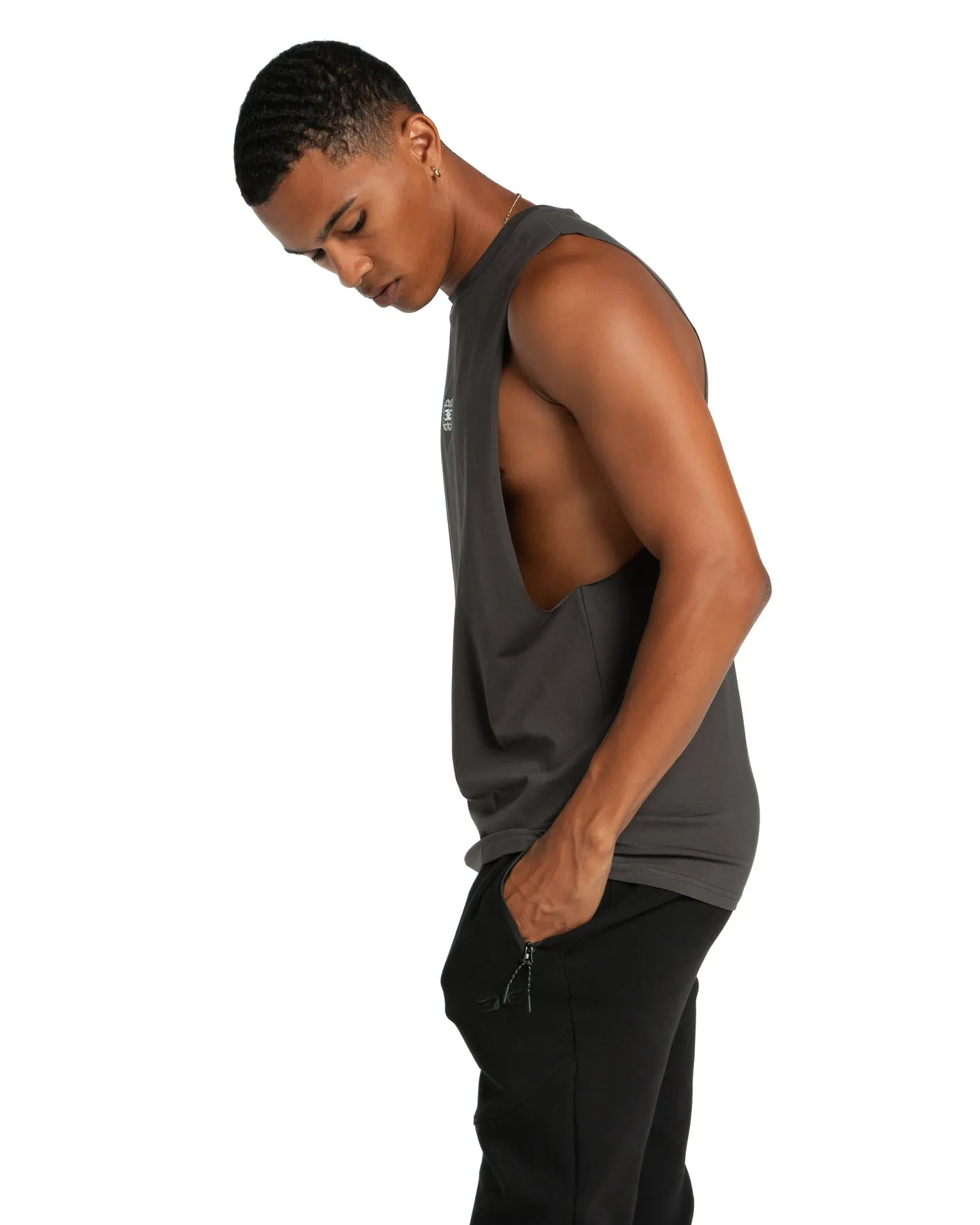 Global Athletics Drop Tank - Slate