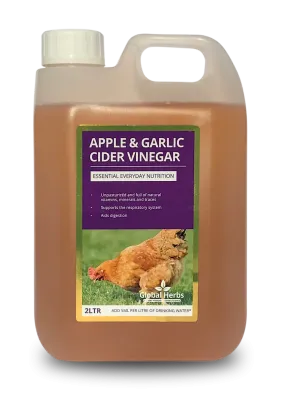 Global Herbs Apple & Garlic Cider Vinegar (Chicken Supplement) - 2 L