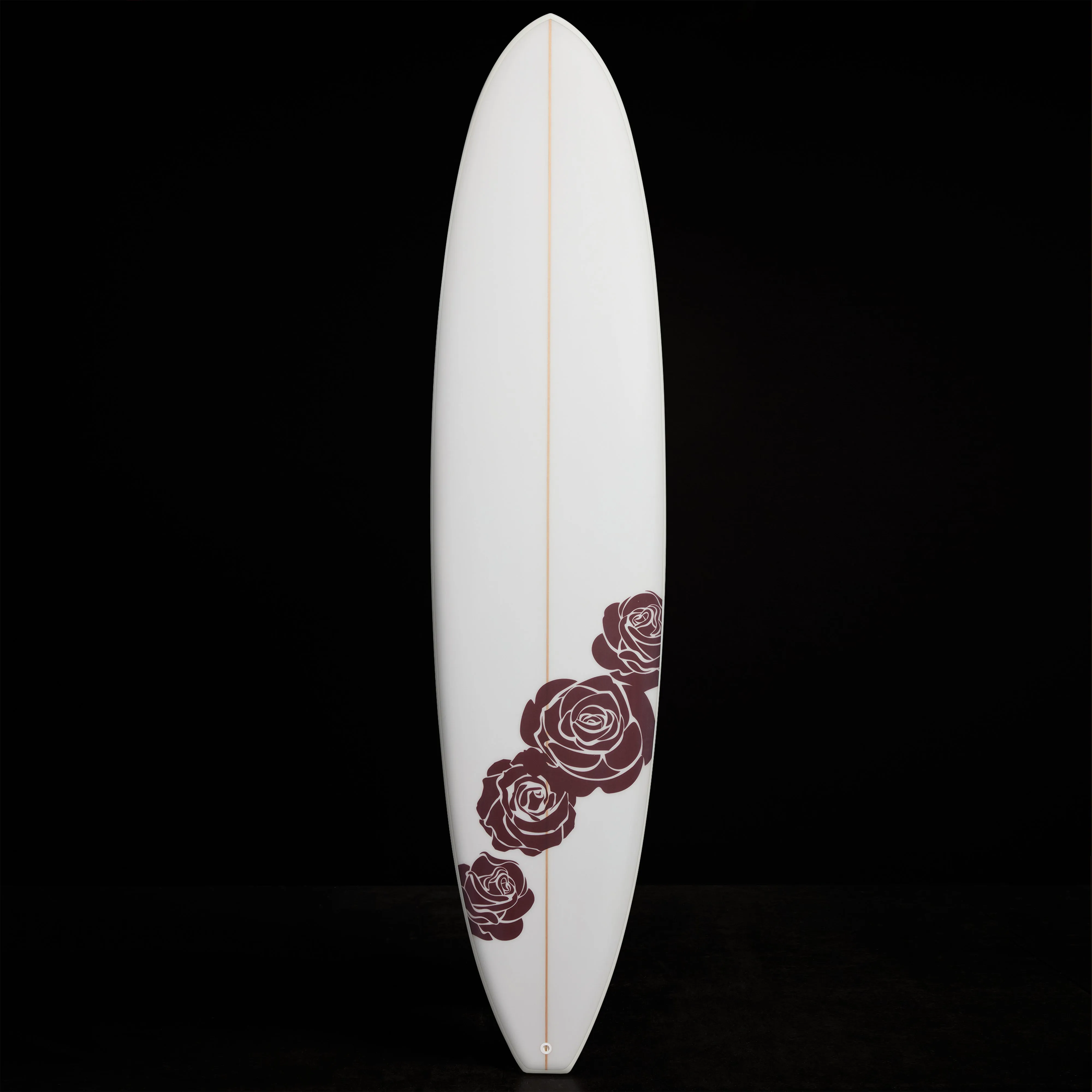 Grateful Dead Longboard 7'10" - Matte White w/ Roses