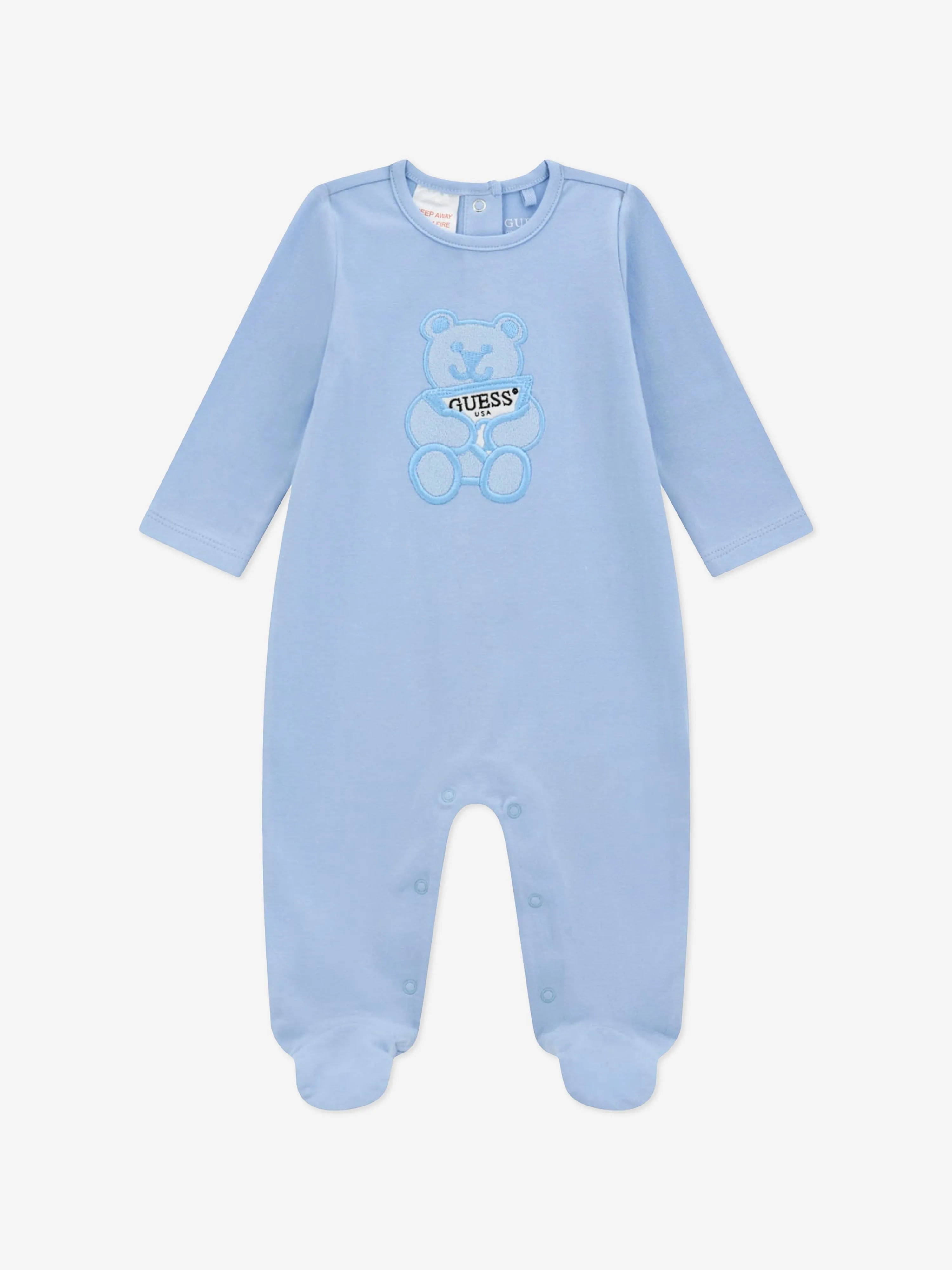 Guess Baby Boys Teddy Bear Babygrow in Blue