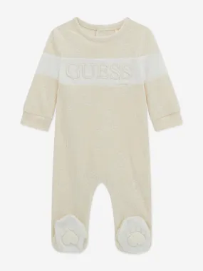 Guess Baby Chenille Teddy Babygrow in Ivory