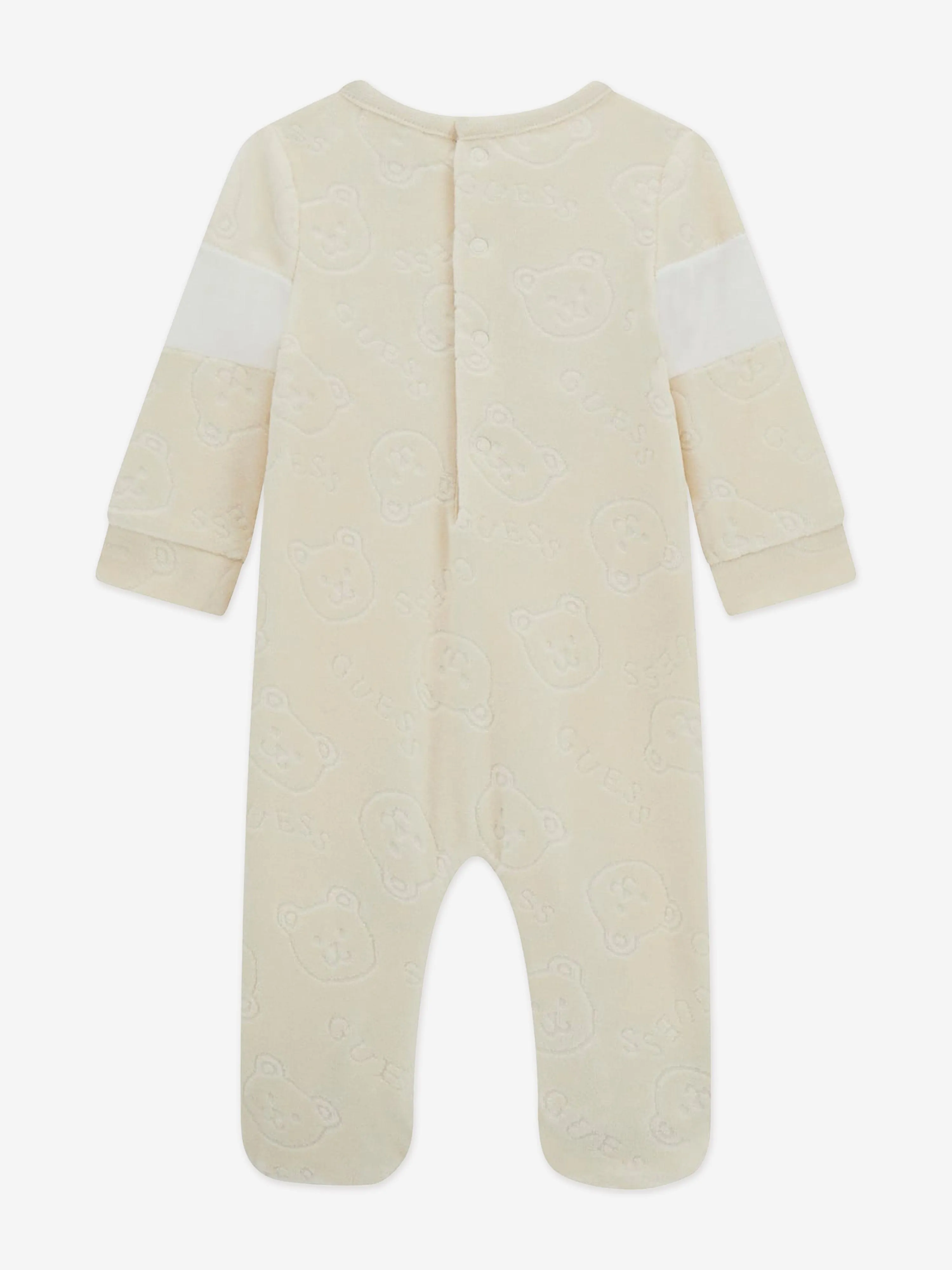 Guess Baby Chenille Teddy Babygrow in Ivory