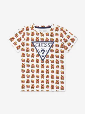 Guess Kids Teddy Bear T-Shirt in White