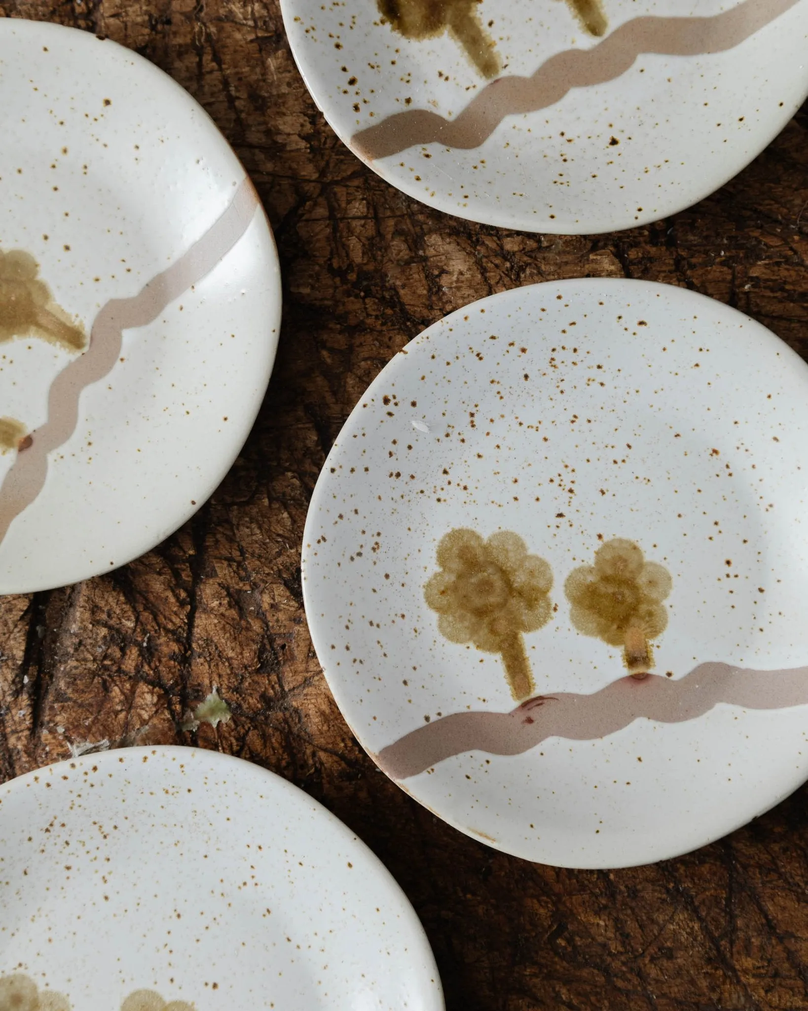 Hand-Painted Faye Dessert Plate